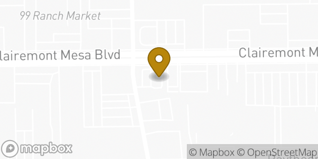 Map showing the location of Starbucks in San Diego, CA 92111