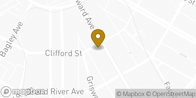 Map showing the location of Lululemon in Detroit, MI 48226