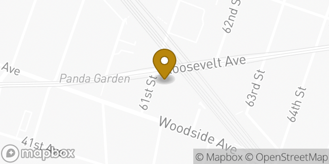 Map showing the location of Dunkin' in Woodside, NY 11377