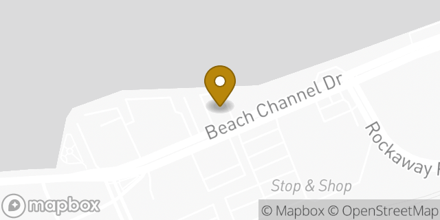 Map showing the location of Dunkin' in Rockaway Park, NY 11694