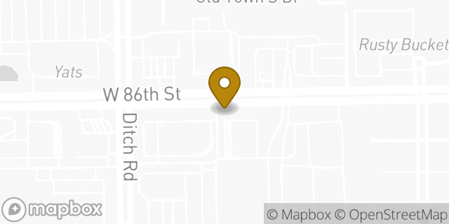 Map showing the location of Baskin-Robbins in Indianapolis, IN 46260