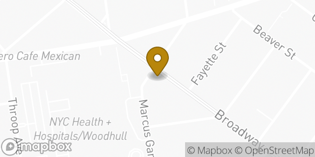 Map showing the location of Chipotle Mexican Grill in New York, NY 11206
