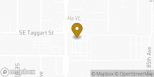 Map showing the location of Starbucks in Portland, OR 97266