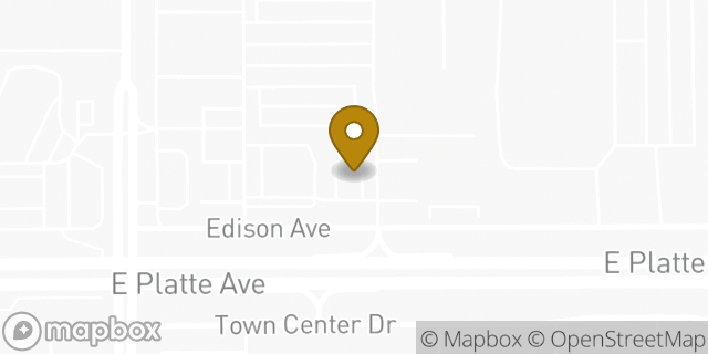 Map showing the location of Edison Ave in Colorado Springs, CO 80915