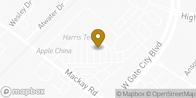 Map showing the location of Starbucks Coffee Company in Greensboro, NC 27407