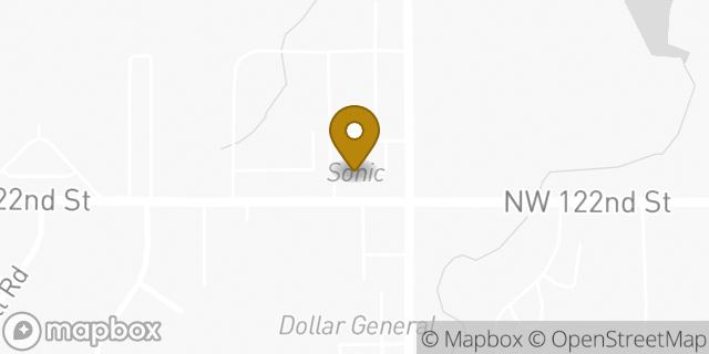 Map showing the location of Sonic Drive In in Oklahoma City, OK 73142