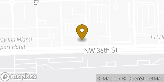 Map showing the location of Chase Bank in Miami Springs, FL 33166