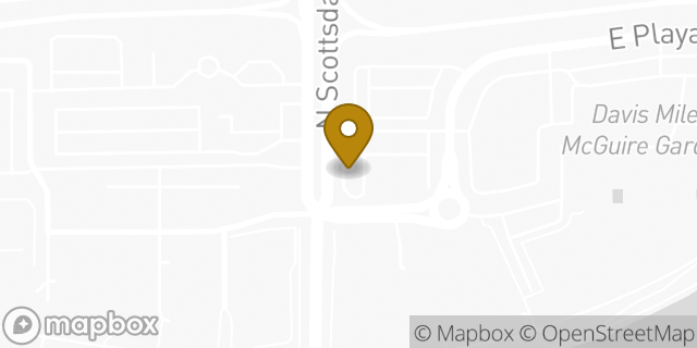 Map showing the location of Starbucks in Tempe, AZ 85288