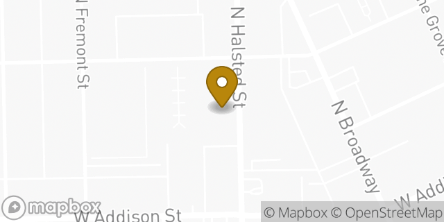 Map showing the location of Amazon Locker - Halsted in Chicago, IL 60613
