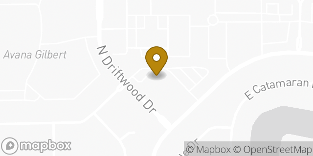 Map showing the location of The Church of Jesus Christ of Latter-day Saints in Gilbert, AZ 85234