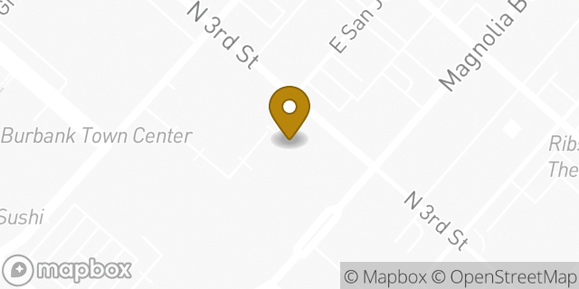 Map showing the location of Amazon Locker - Males in Burbank, CA 91502