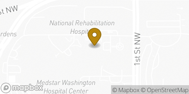 Map showing the location of The Center for Liver and Pancreas Surgery at MedStar Washington Hospital Center in MD