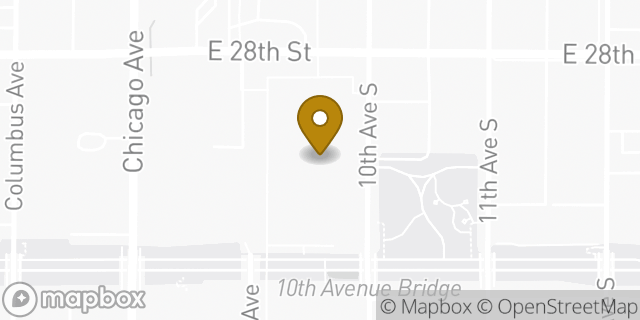 Map showing the location of Allina Central Laboratory in Minneapolis, MN 55407