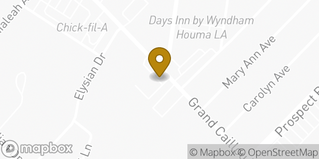 Map showing the location of Subway in Houma, LA 70363