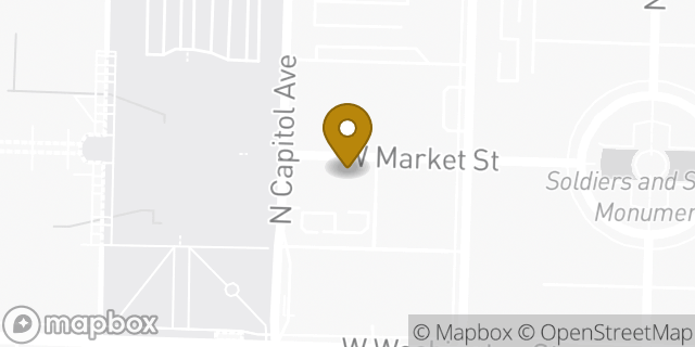 Map showing the location of The UPS Store in Indianapolis, IN 46204