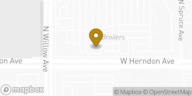 Map showing the location of The UPS Store in Clovis, CA 93612