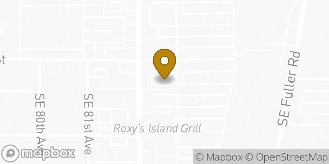 Map showing the location of Starbucks in Portland, OR 97086