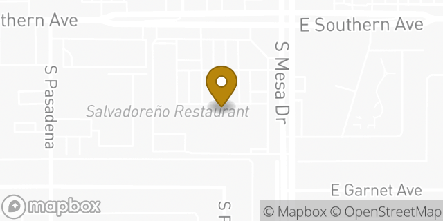 Map showing the location of AutoZone in Mesa, AZ 85210