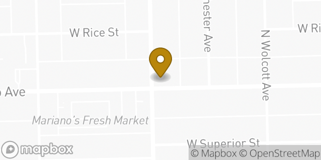 Map showing the location of Subway in Chicago, IL 60622