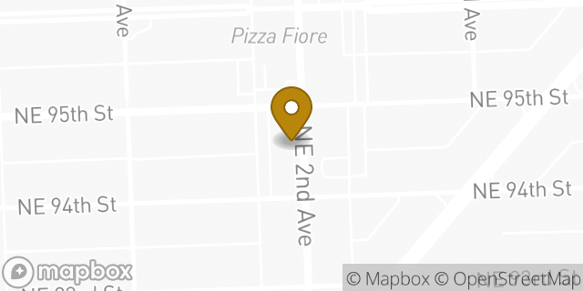 Map showing the location of Subway in Miami Shores, FL 33138