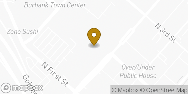 Map showing the location of Sunglass Hut in Burbank, CA 91502