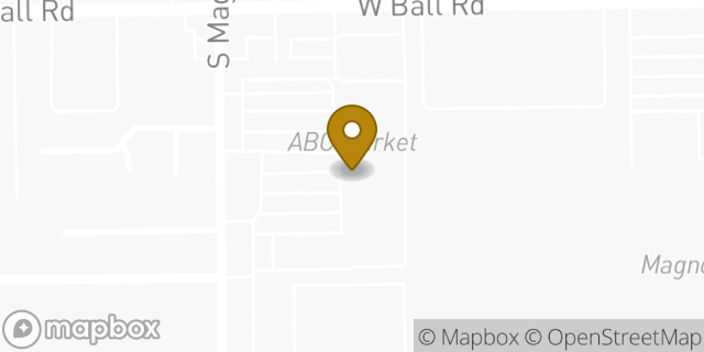 Map showing the location of Amazon Locker - Band in Anaheim, CA 92804