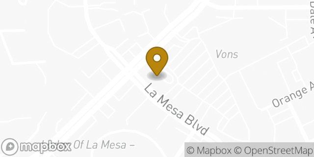 Map showing the location of Starbucks in La Mesa, CA 91942
