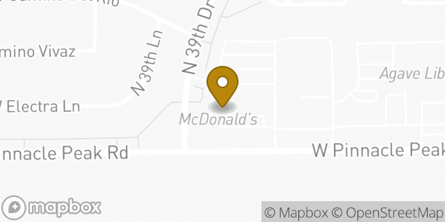 Map showing the location of McDonald's in Glendale, AZ 85310
