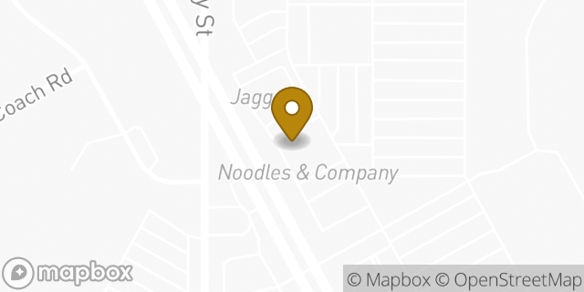 Map showing the location of Dunkin' in Indianapolis, IN 46227