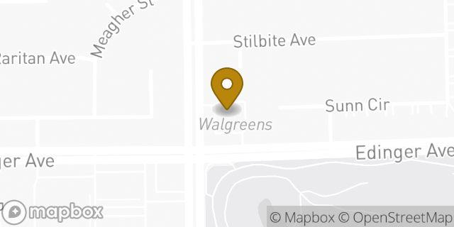 Map showing the location of Walgreens in Fountain Valley, CA 92708