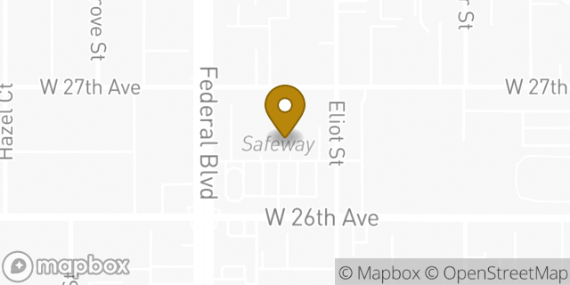 Map showing the location of Starbucks in Denver, CO 80211