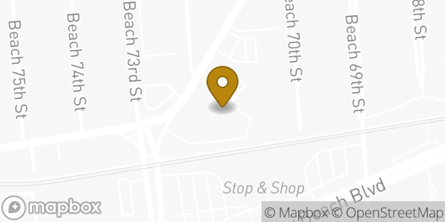 Map showing the location of Amazon Locker - Believer in Arverne, NY 11692