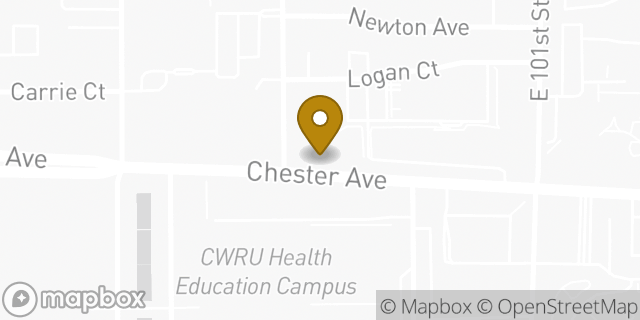 Map showing the location of KinderCare Learning Center in Cleveland, OH 44106
