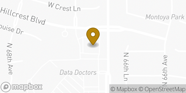 Map showing the location of ATM Walgreens in Glendale, AZ