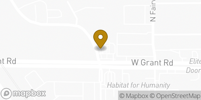 Map showing the location of Dunkin' in Tucson, AZ 85705