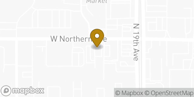 Map showing the location of Dunkin' in Phoenix, AZ 85021