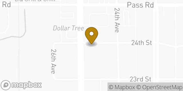 Map showing the location of Subway in Gulfport, MS 39501