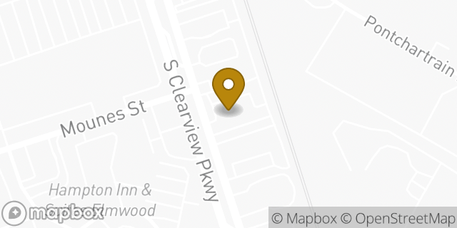 Map showing the location of Buffalo Wild Wings in New Orleans, LA 70121