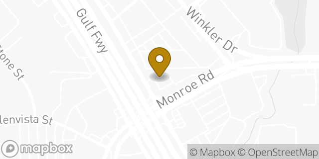 Map showing the location of Starbucks in Houston, TX 77017