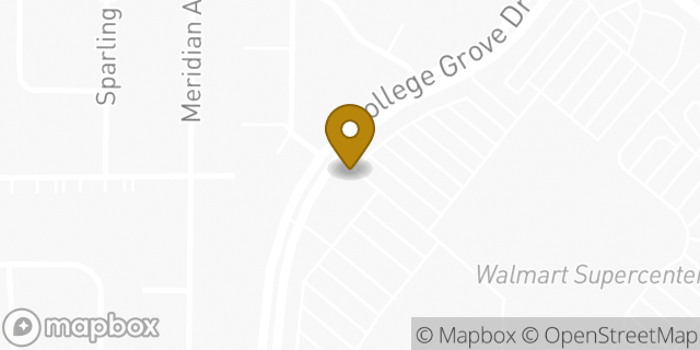 Map showing the location of Starbucks in San Diego, CA 92115