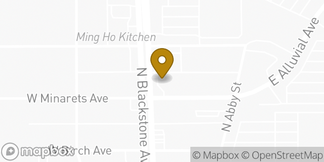 Map showing the location of Amazon Locker - Crocodile in Fresno, CA 93650