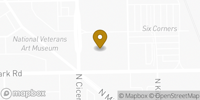 Map showing the location of Starbucks in Chicago, IL 60641