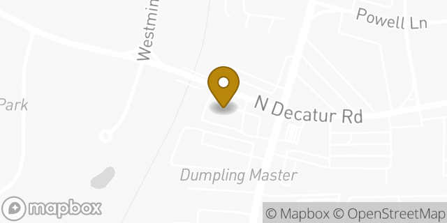 Map showing the location of McDonald's in Decatur, GA 30033