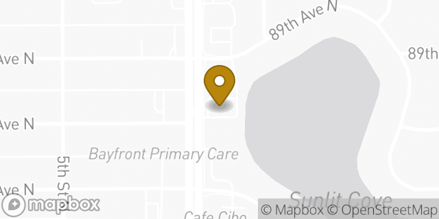 Map showing the location of Starbucks in St Petersburg, FL 33702