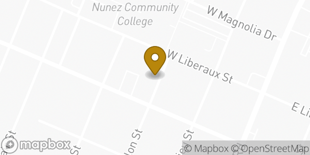 Map showing the location of ATM Nunez in Chalmette, LA 70043