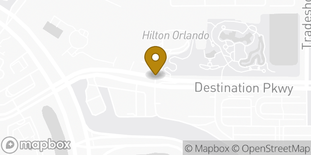 Map showing the location of Orlando - Hilton International Drive HLE in Orlando, FL 32819