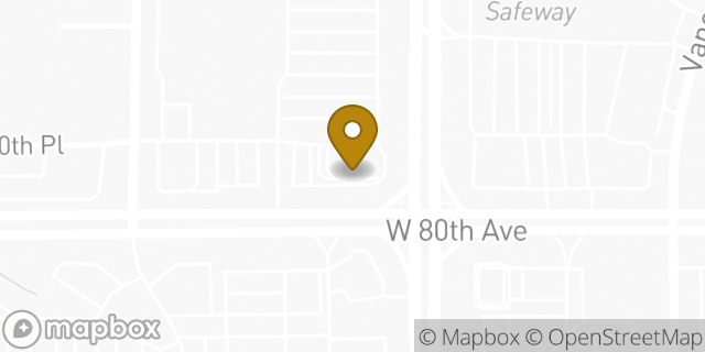 Map showing the location of McDonald's in Arvada, CO 80005