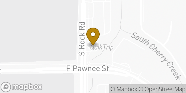Map showing the location of QuikTrip in Wichita, KS 67207