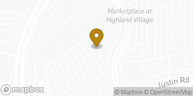 Map showing the location of HomeGoods in Highland Village, TX 75077