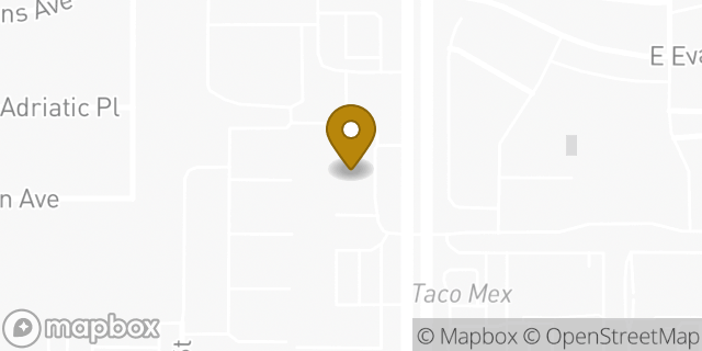 Map showing the location of AutoZone in Aurora, CO 80014